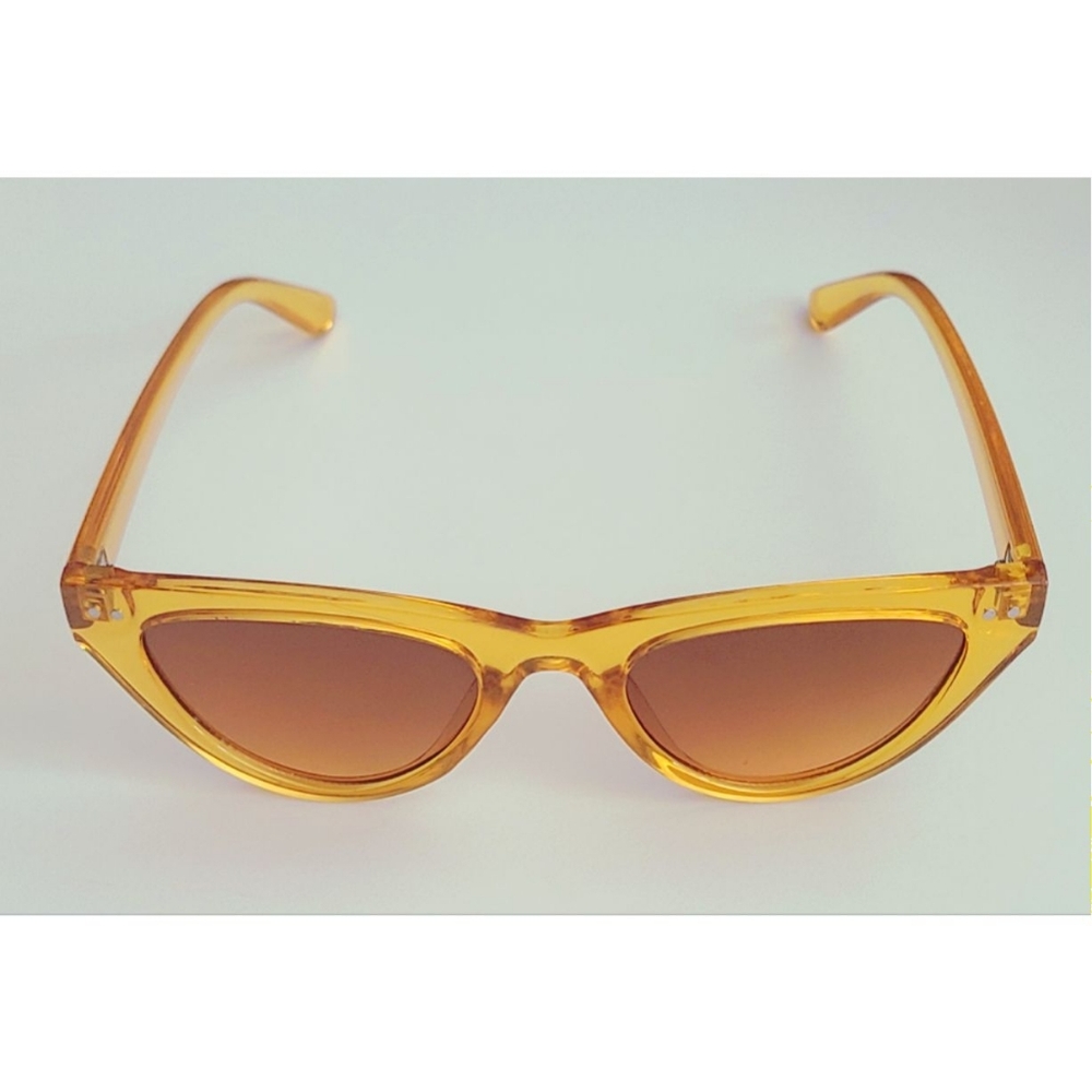 Sunglasses Yellow Cateye Retro Y2K Boho